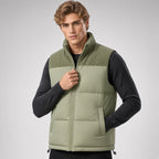 Collar Padded Sleeveless Vest