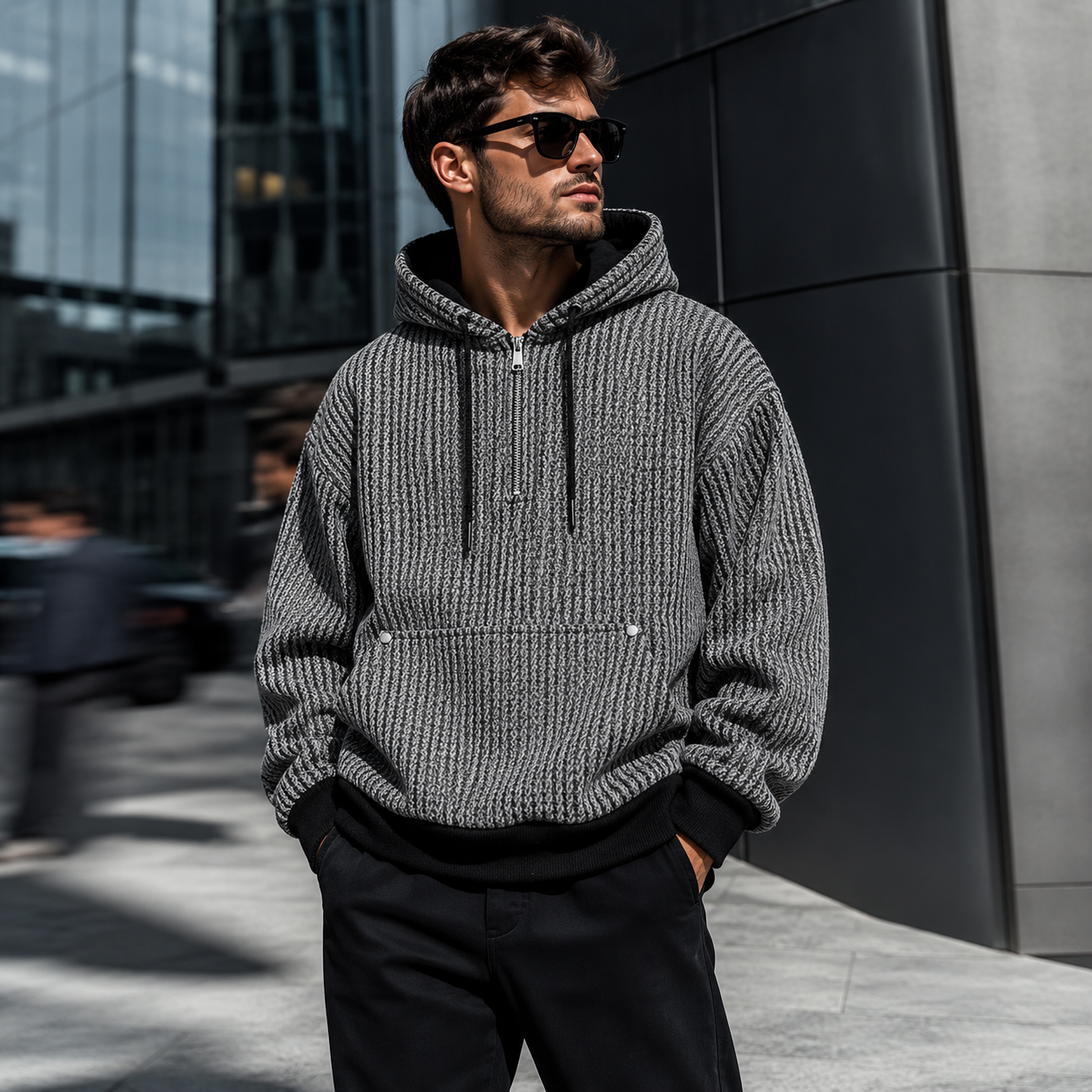 Chenille Half-Zip Hoodie