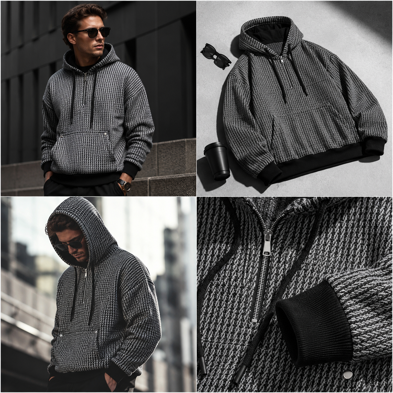 Chenille Half-Zip Hoodie