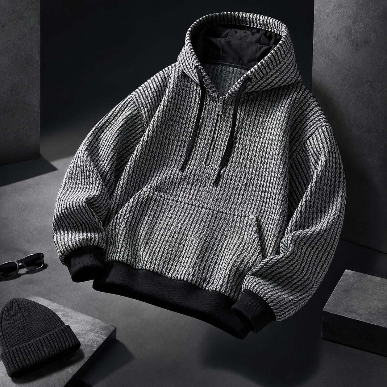 Chenille Half-Zip Hoodie