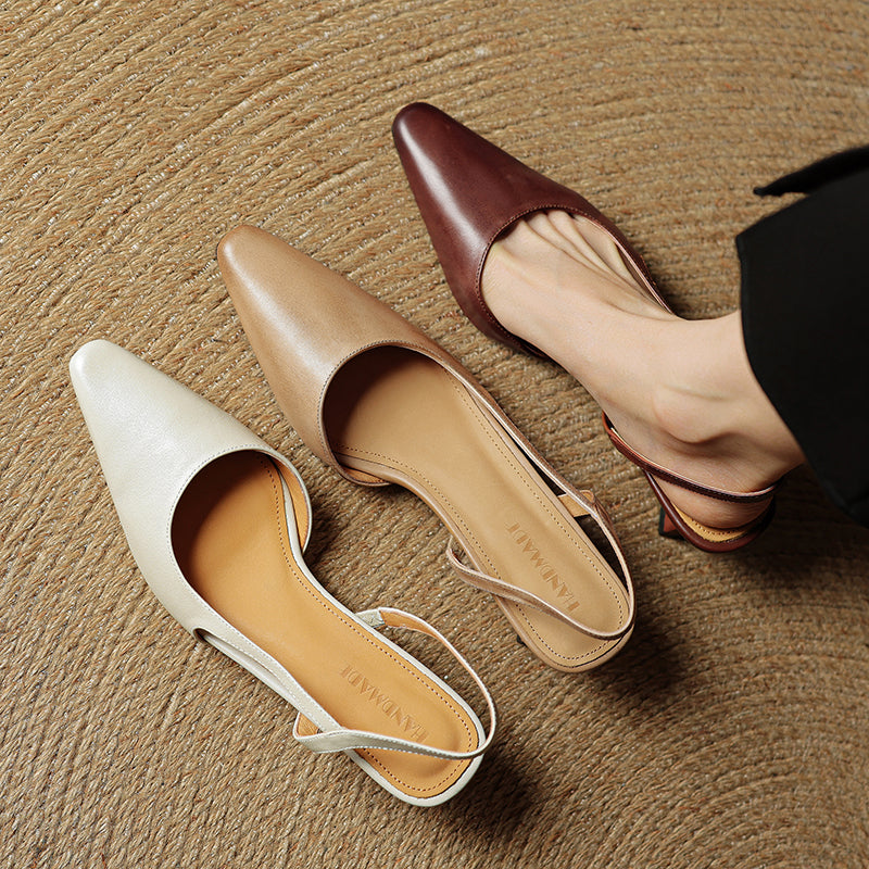 Elegant Pointed Toe Mid Heel