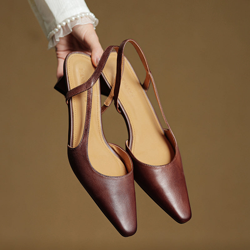 Elegant Pointed Toe Mid Heel