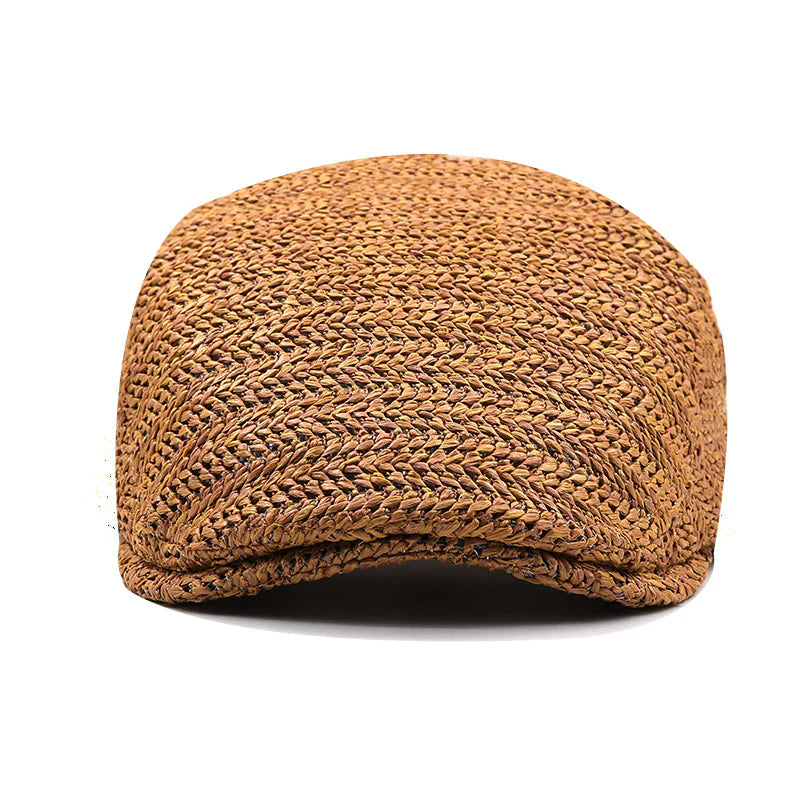 Vintage Straw Beret Cap