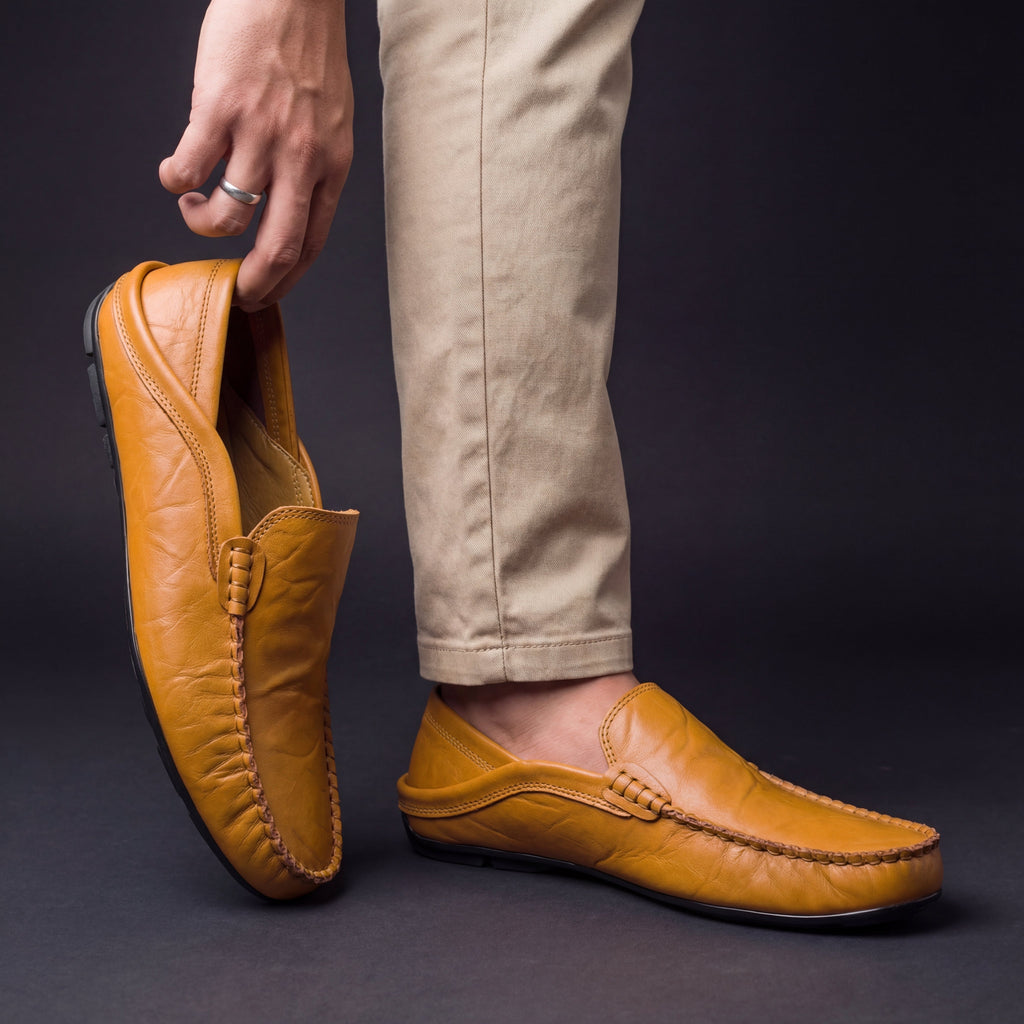 Men's Bonded Leather Slip-On