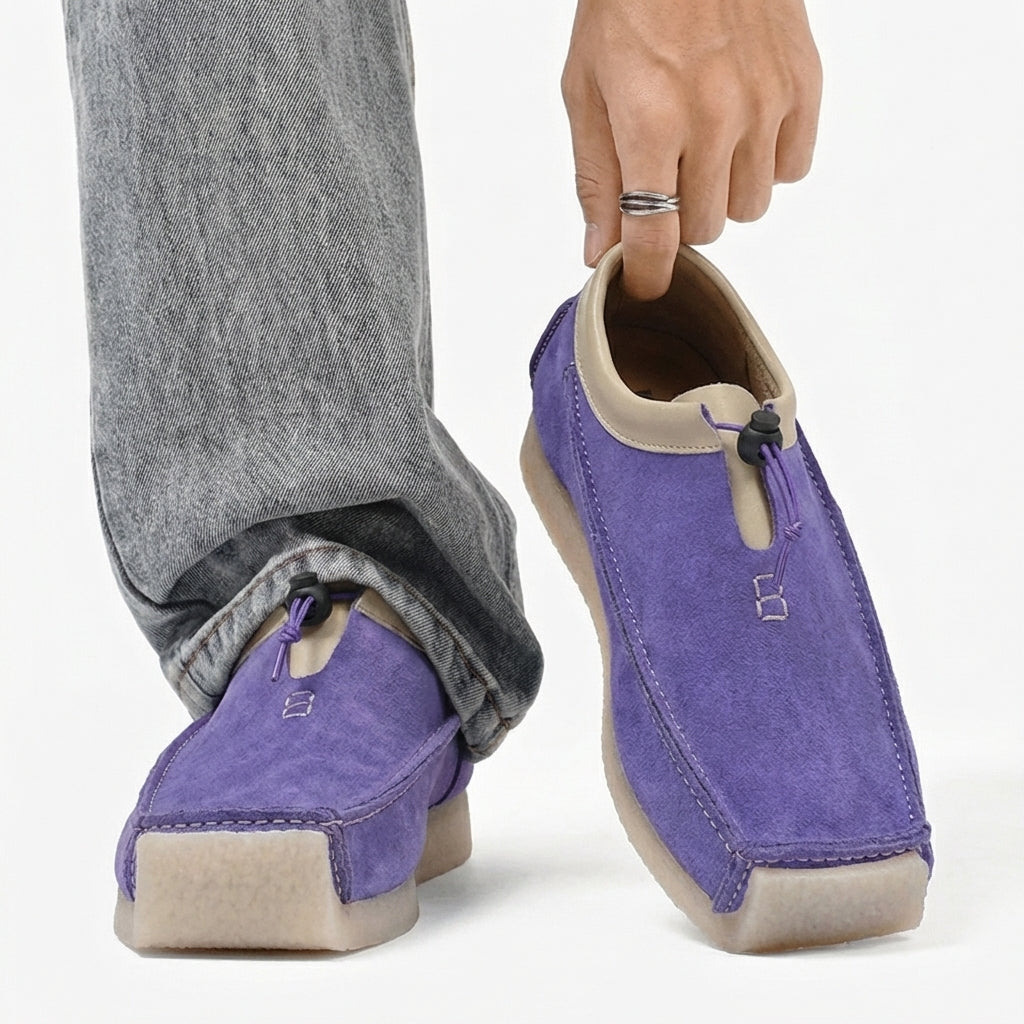 Square Leather Slip-On Loafers
