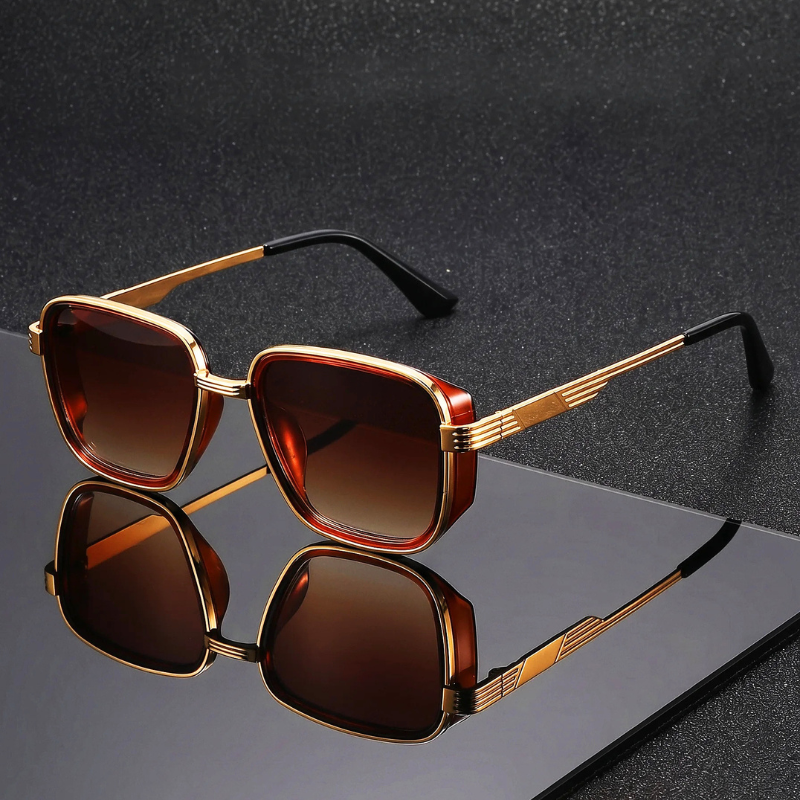 Retro Square Alloy Sunglasses