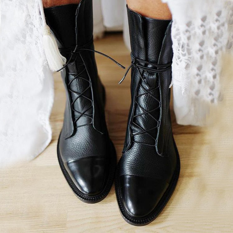 Vintage Pointed Toe Leather