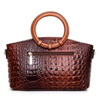 Luxury Croc-Embossed Leather Bag
