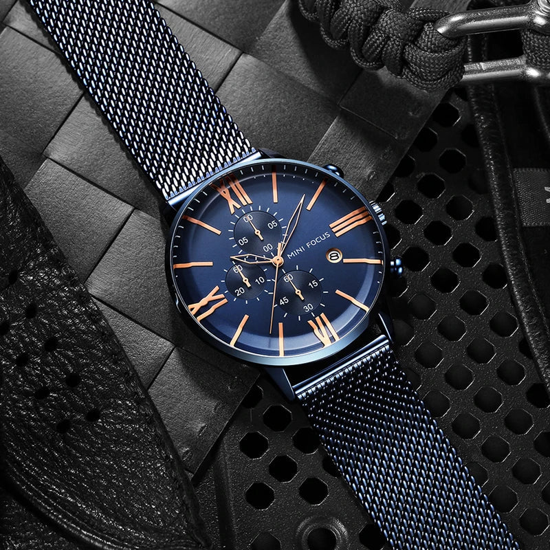 Mesh Strap Luxury Wristwatch