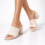 Square Heel Slide Sandals