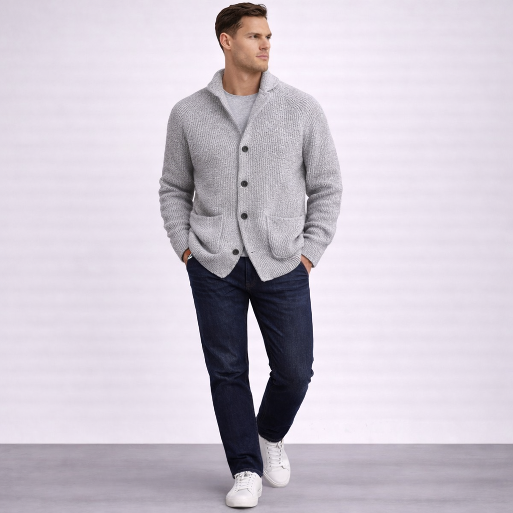 Knit Button Cardigan Sweater