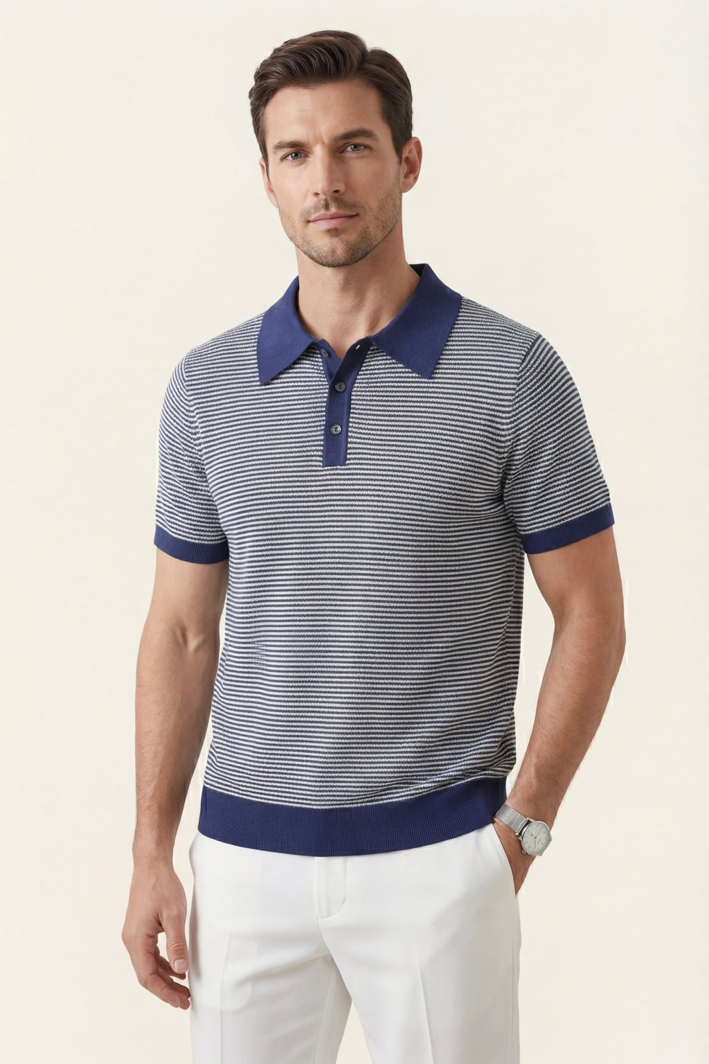 Ravino Panelled Knit Polo