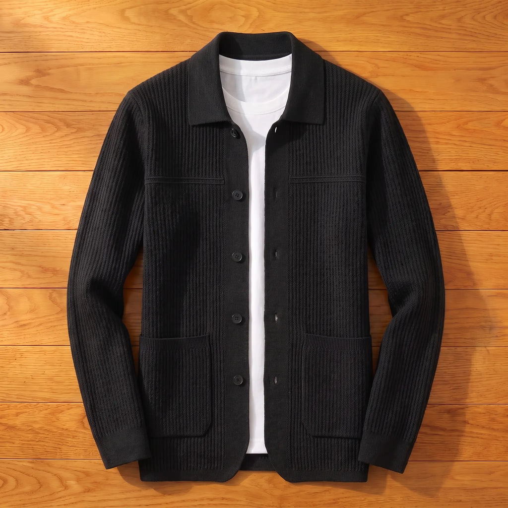 Jacquard Knit Cardigan Jacket