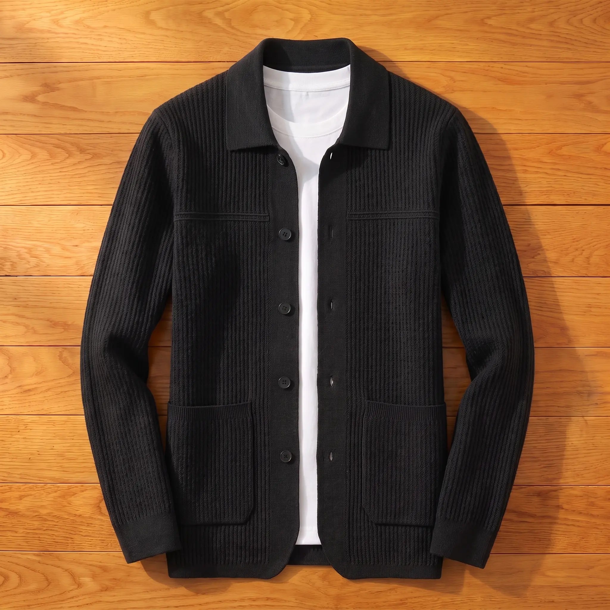 Jacquard Knit Cardigan Jacket