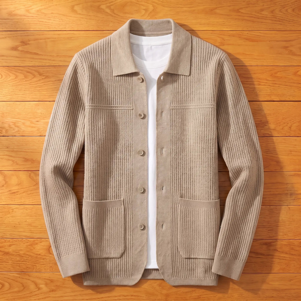Jacquard Knit Cardigan Jacket