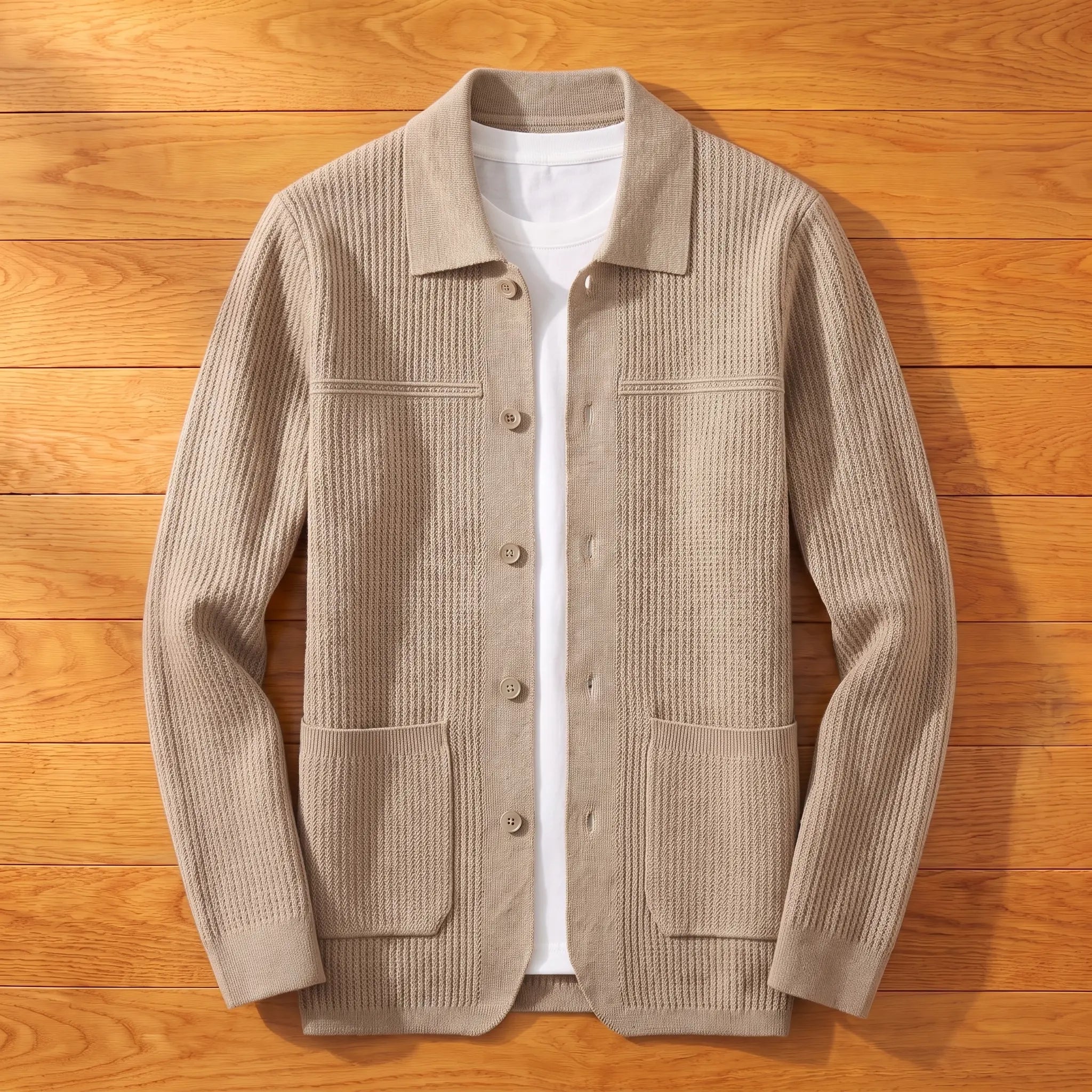 Jacquard Knit Cardigan Jacket