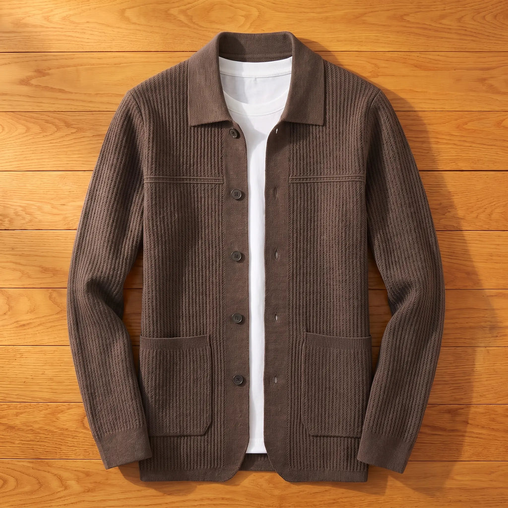Jacquard Knit Cardigan Jacket