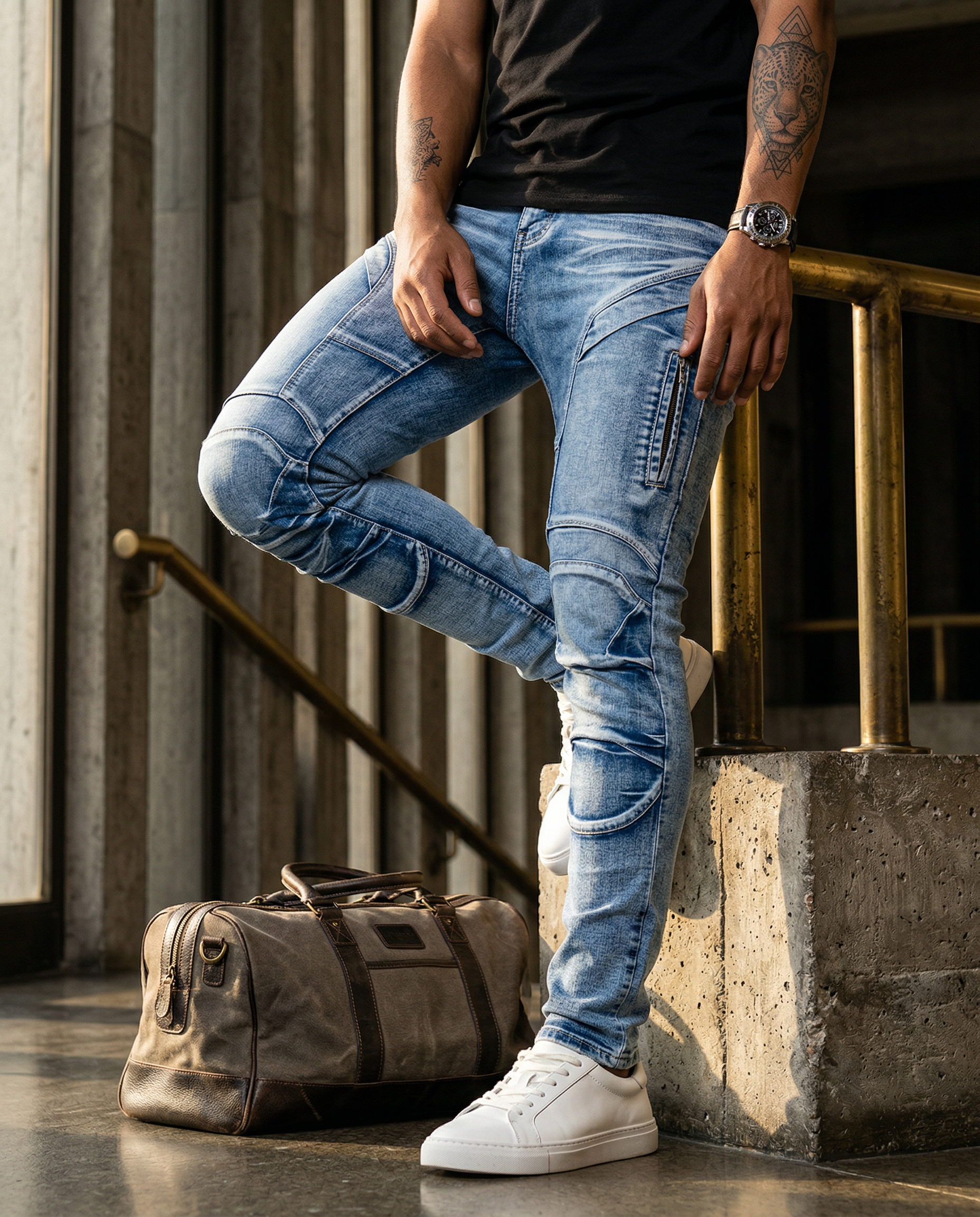 Stretch Slim Denim Pants