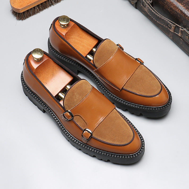 Leather British Monk Loafers