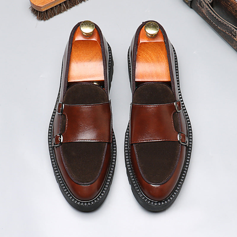 Leather British Monk Loafers