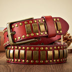Rivet Studded Cowhide Belt