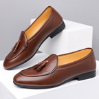 Tassel Leather Dress Loafers