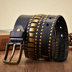 Rivet Studded Cowhide Belt