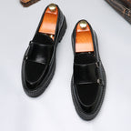 Leather British Monk Loafers