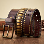 Rivet Studded Cowhide Belt