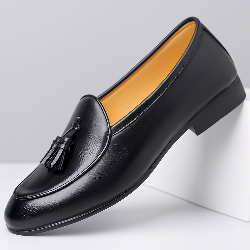 Tassel Leather Dress Loafers