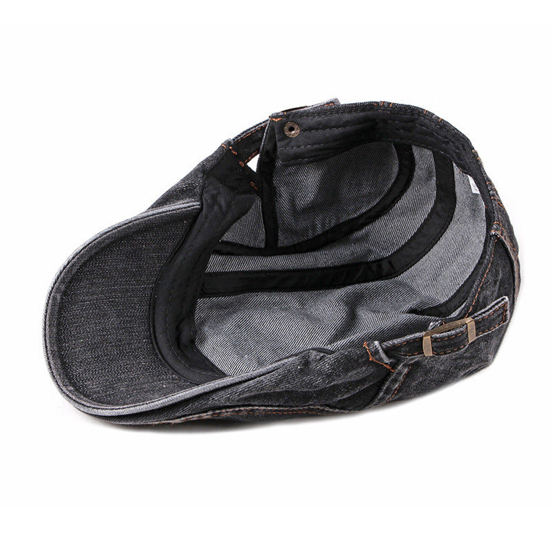 Vintage Denim Beret Cap