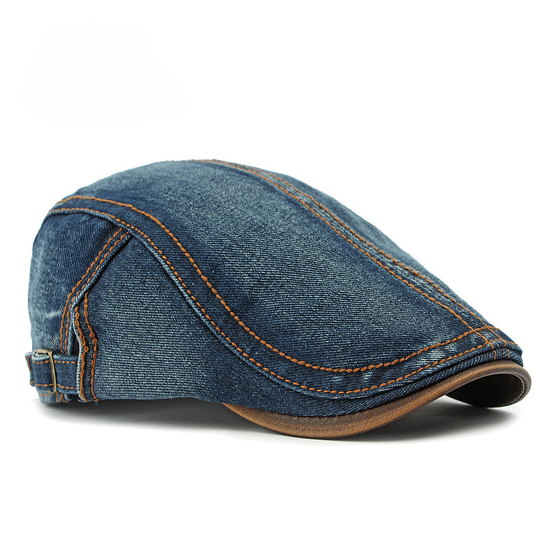 Vintage Denim Beret Cap