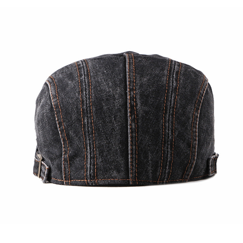 Vintage Denim Beret Cap