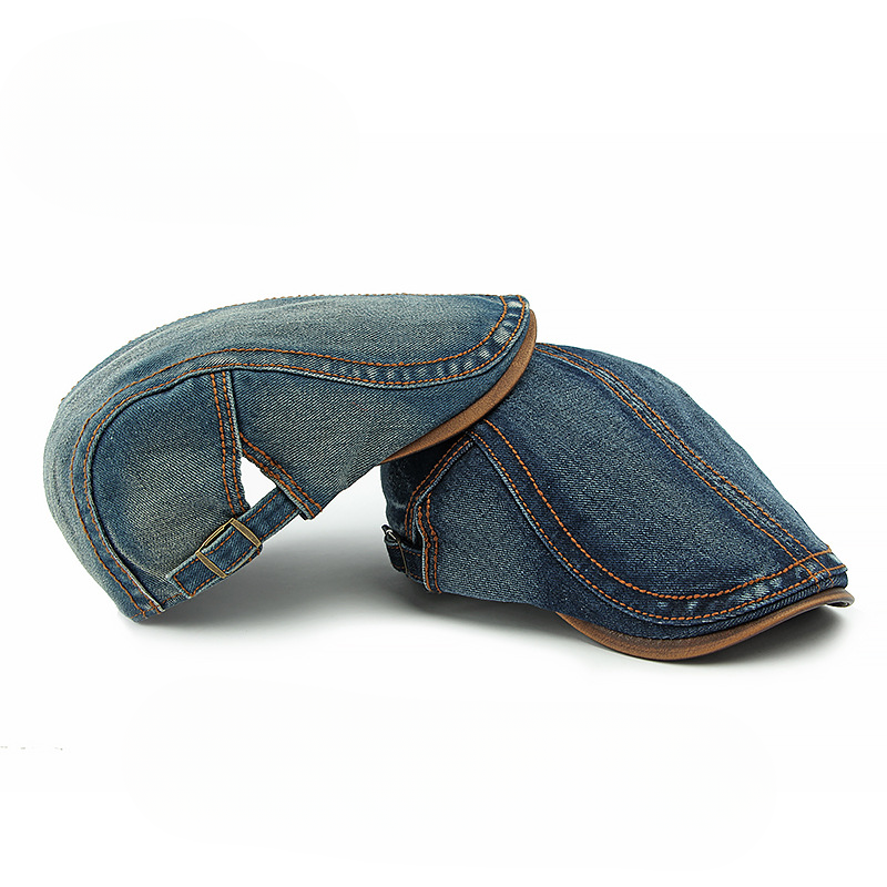 Vintage Denim Beret Cap