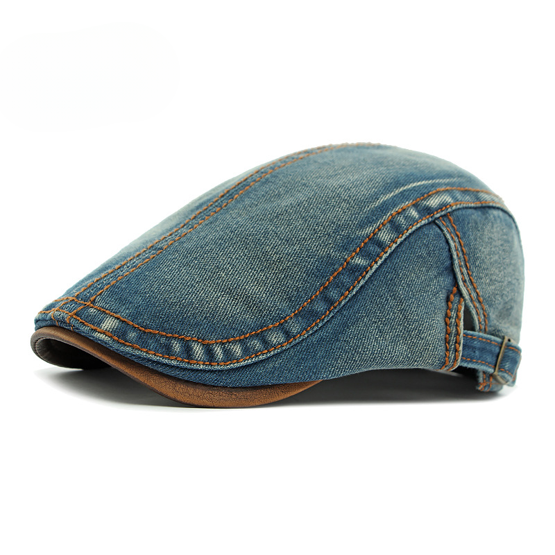 Vintage Denim Beret Cap