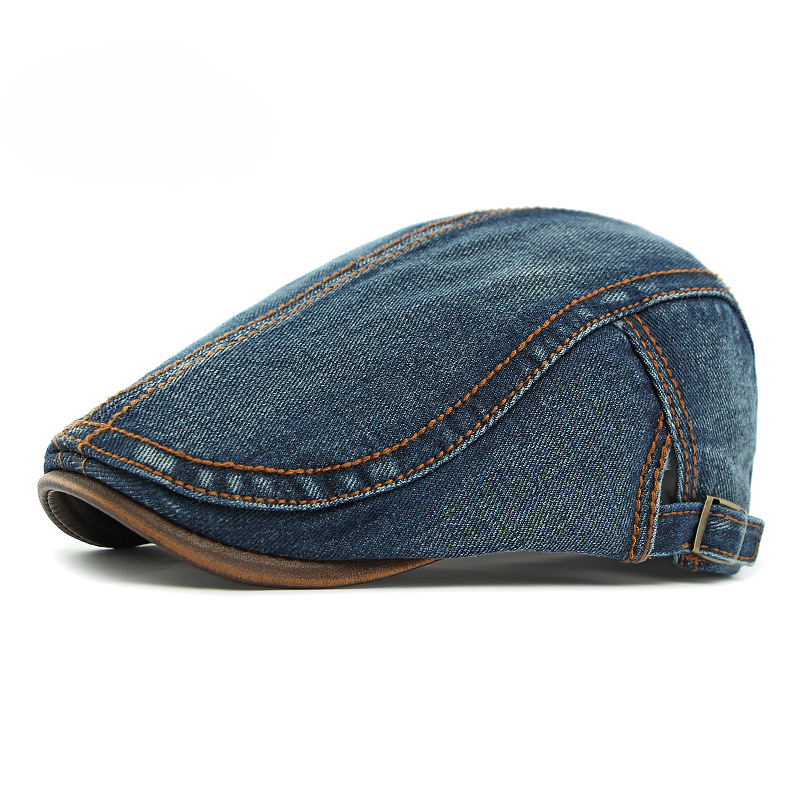 Vintage Denim Beret Cap