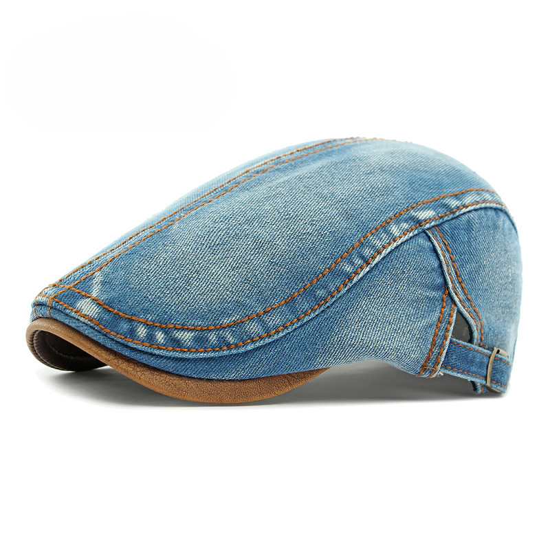 Vintage Denim Beret Cap