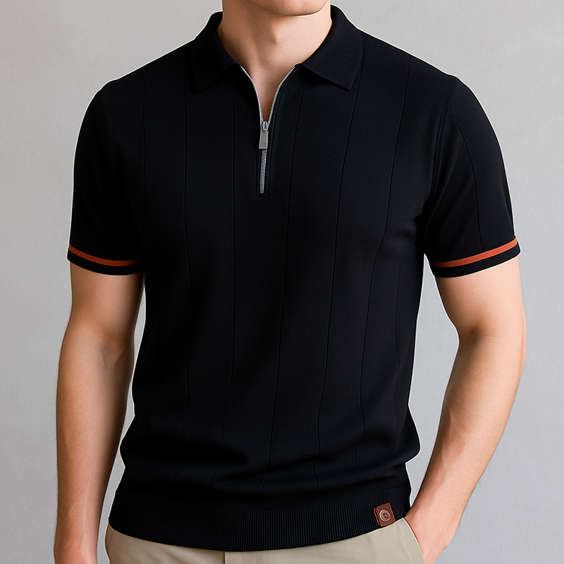 Monza Zip Knit Polo Shirt