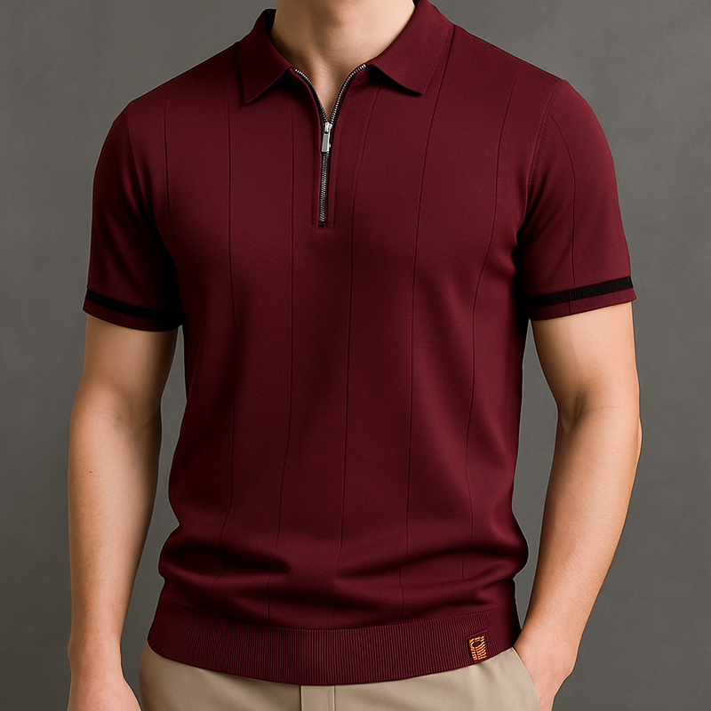 Monza Zip Knit Polo Shirt
