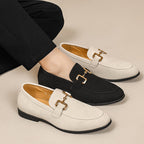 Horsebit Suede Slip-On Loafers