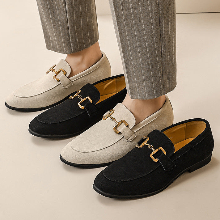 Horsebit Suede Slip-On Loafers