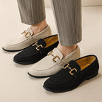 Horsebit Suede Slip-On Loafers