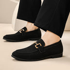 Horsebit Suede Slip-On Loafers