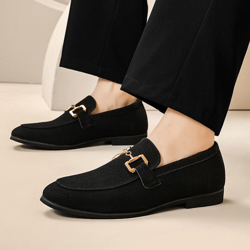 Horsebit Suede Slip-On Loafers