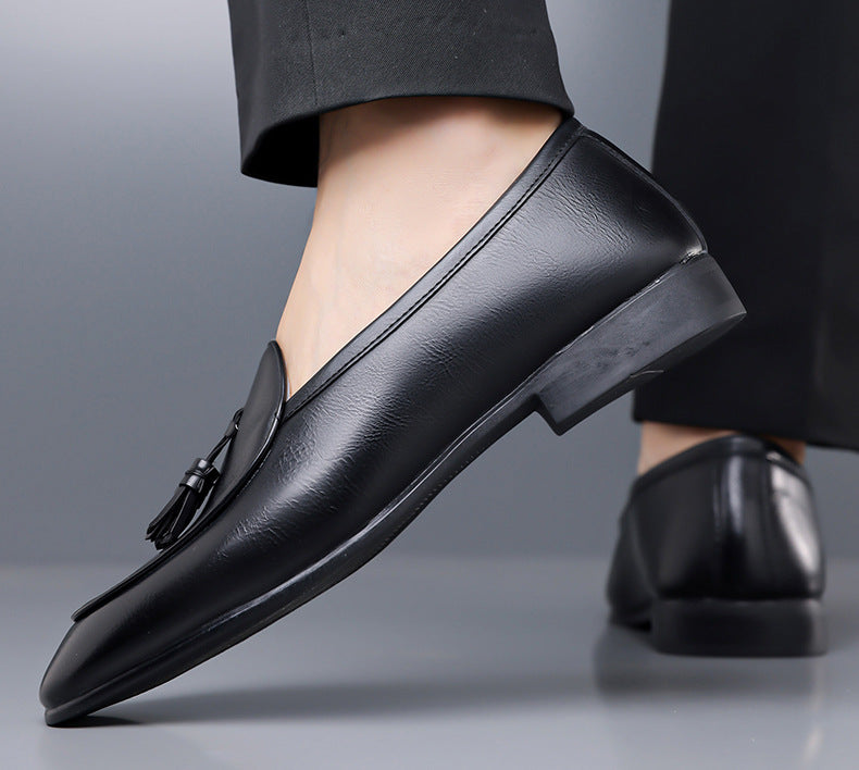 Tassel Leather Dress Loafers