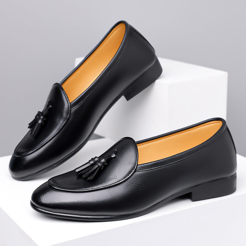 Tassel Leather Dress Loafers
