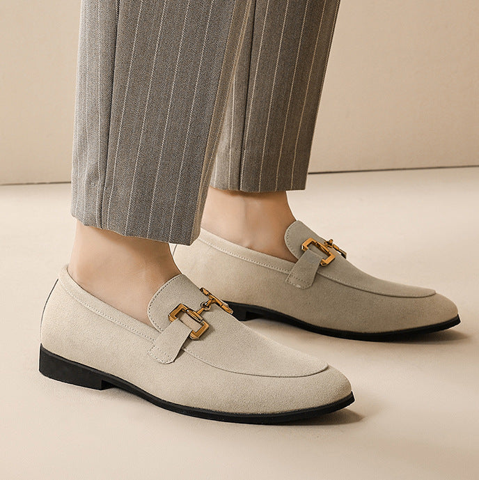 Horsebit Suede Slip-On Loafers