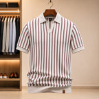 Silk Striped Polo Shirt