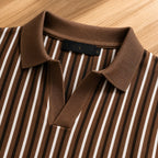 Silk Striped Polo Shirt