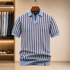 Silk Striped Polo Shirt